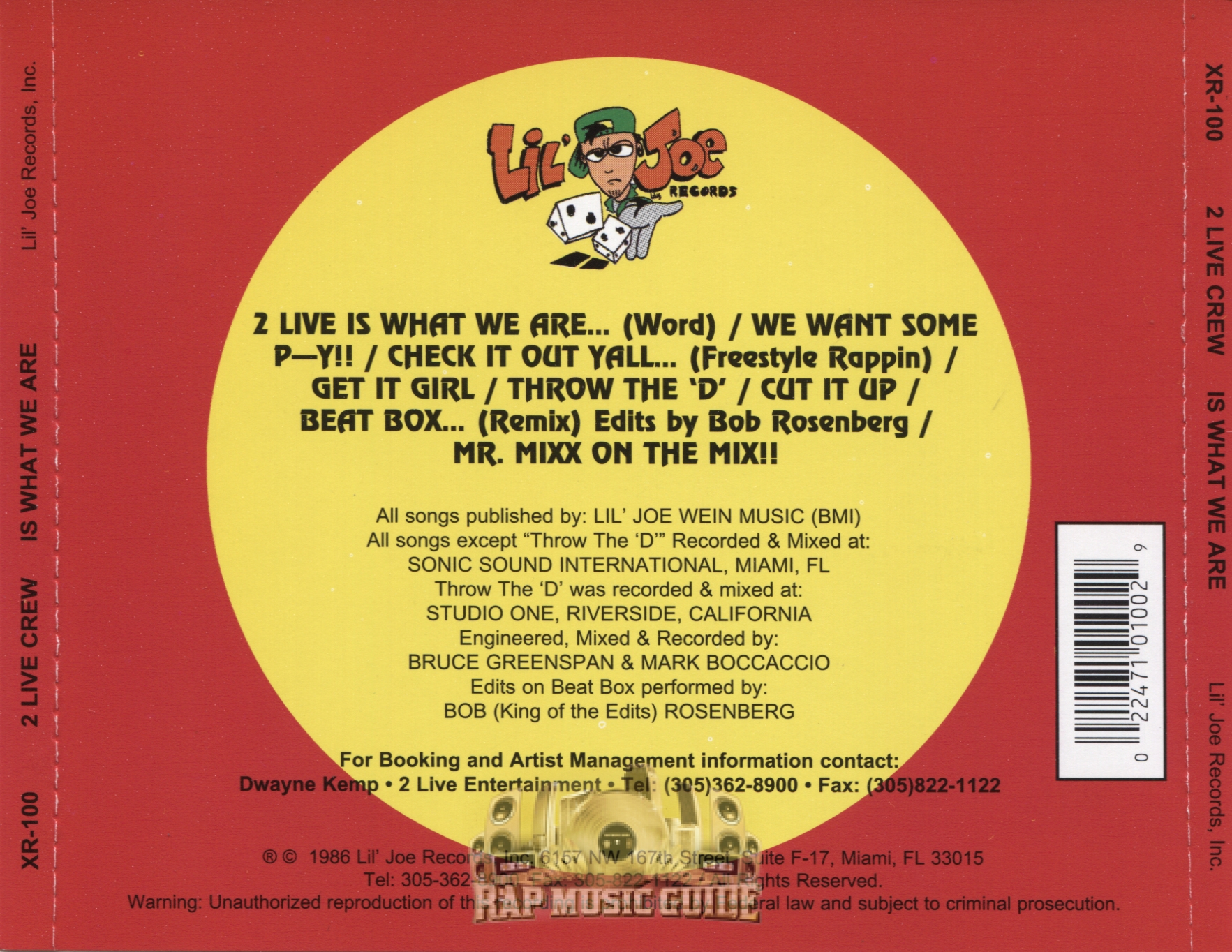2 Live Crew The 2 Live Crew Is What We Are 3rd Press. CD Rap Music